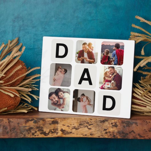 Dad Vaderdag Photo Collage Plaque Fotoplaat (Zijkant)