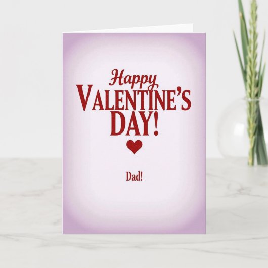 Dad Valentines Day Glitter Card Kaart (Voorkant)