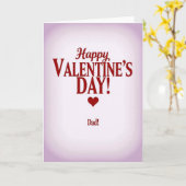 Dad Valentines Day Glitter Card Kaart (Gele Bloem)