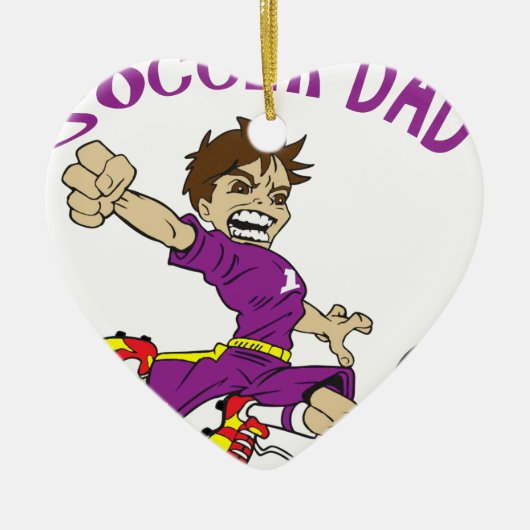 DAD VAN HET VOETBAL KERAMISCH ORNAMENT (Voorkant)
