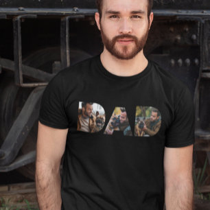 Dad Van Hond Foto Sjabloon T-shirt