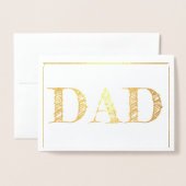 DAD verijdeld Vaderdag wenskaart Folie Kaarten (Voorkant met envelop)