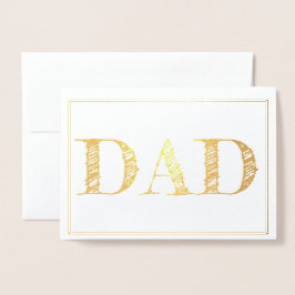 DAD verijdeld Vaderdag wenskaart Folie Kaarten