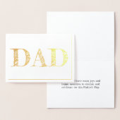 DAD verijdeld Vaderdag wenskaart Folie Kaarten (Display)