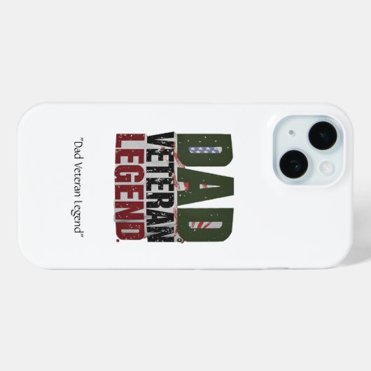 Dad Veteran Legend Case – Funny Military Gift (Achterkant (horizontaal))