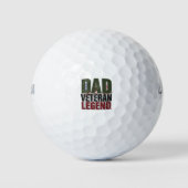 Dad Veteran Legend Golf Balls – Cool Gift for Dad Golfballen (Voorkant)