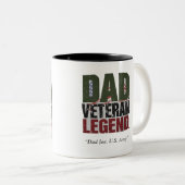 Dad Veteran Legend Mok - Custom Gift voor hem (Voorkant rechts)