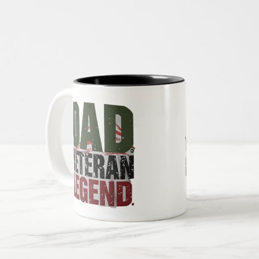 Dad Veteran Legend Mok - Custom Gift voor hem (Voorkant links)