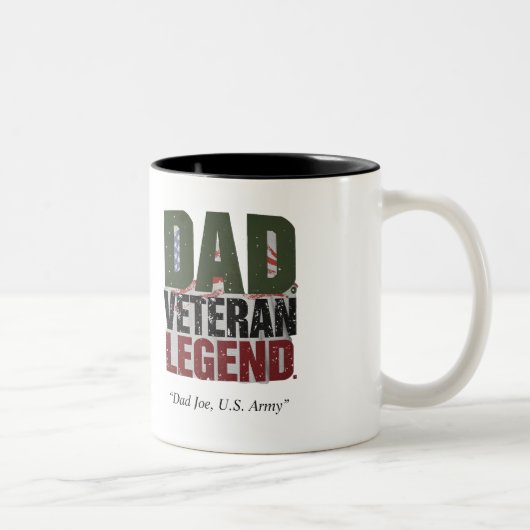 Dad Veteran Legend Mok - Custom Gift voor hem (Rechts)