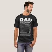 Dad voedingsfeiten Funny Father's Day sarcastisch T-shirt (Voorkant volledig)