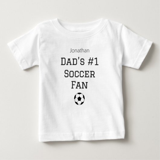 Dad Voetbal Baby Naam Custom Kleding (Voorkant)