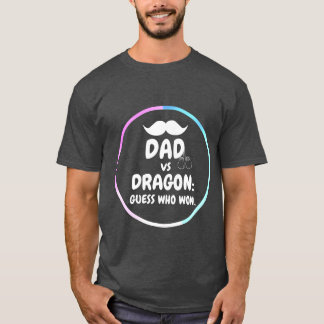 Dad vs Dragon: Grappige kleding voor Vaderdag. T-shirt