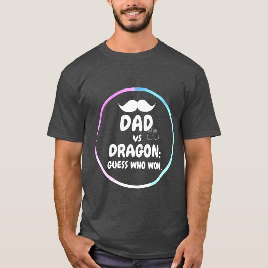 Dad vs Dragon: Grappige kleding voor Vaderdag. T-shirt (Voorkant)