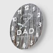 Dad Wall Clock - Custom Father's Day Gift Grote Klok (Hoek)