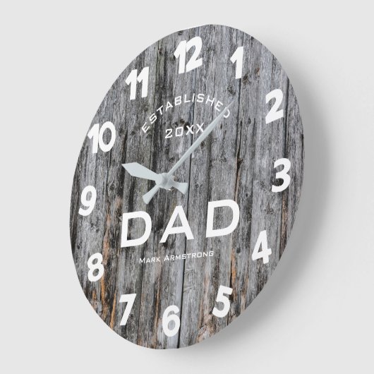 Dad Wall Clock - Custom Father's Day Gift Grote Klok (Hoek)