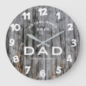 Dad Wall Clock - Custom Father's Day Gift Grote Klok (Voorkant)