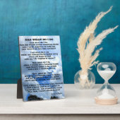 DAD WAT DOE IK GEdicht Plaque Fotoplaat (Zijkant)