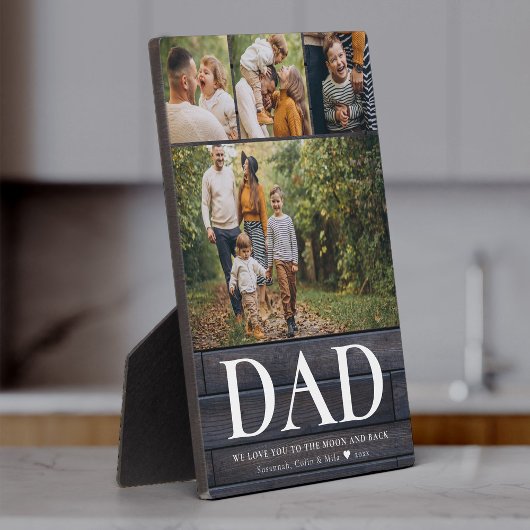 DAD We houden van je Foto Collage Rustic Modern Va Fotoplaat