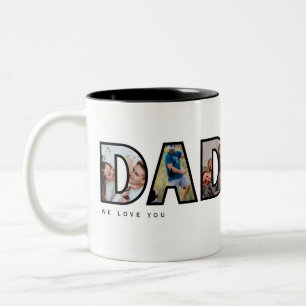 DAD We houden van je Fotocadeau Tweekleurige Koffiemok