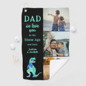 Dad We Love You 3 Photo Collage Funny  Golfhanddoek (Insitu)
