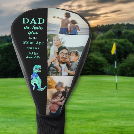 Dad We Love You 3 Photo Collage Funny  Golfheadcover