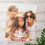 Dad we love you photo hearts text fathers day legpuzzel<br><div class="desc">Jig saw puzzle featuring your custom photo and the text "Dad,  we love you" and little white hearts.</div>