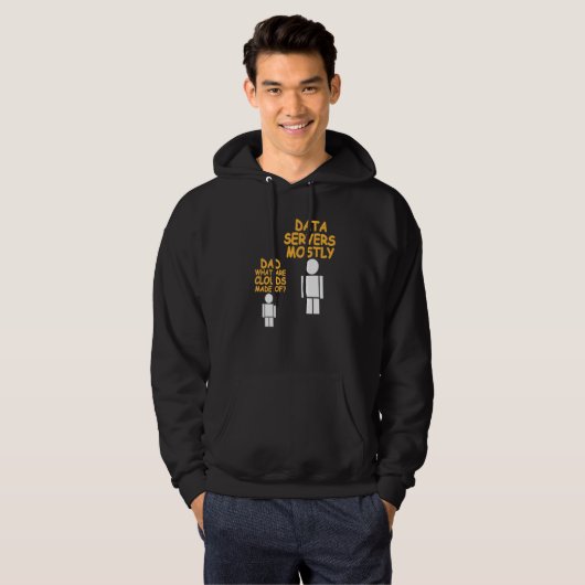 Dad What Are Clouds Made Of  Data Admin Present Hoodie (Voorkant volledig)
