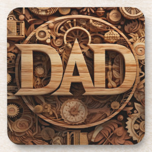 DAD Wood Mechanic Automobiel Bier Onderzetter