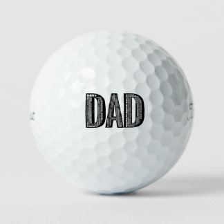 DAD Word Cloud Golfbal - Vaderdag Hero Gift Golfballen