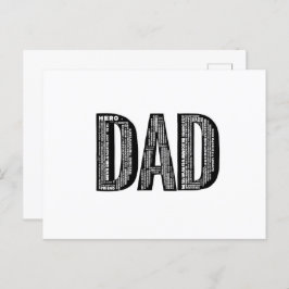 DAD Word Cloud - Vaderdag Briefkaart