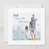Dad You Are My Hero Feestdagenkaart (Voorkant)