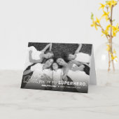 Dad You Are My Superhero Happy Father's Day Photo Kaart (Gele Bloem)