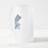Dad You Rock Frosted Glass Mok (Voorkant links)