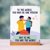 Dad You're The World-Inspirational Fathers Day Acryl Bord (Neutraal)