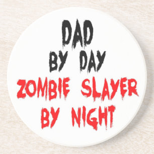 Dad Zombie Slayer Zandsteen Onderzetter
