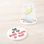 Dad Zombie Slayer Zandsteen Onderzetter (Zijkant)