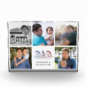 DAD Zoon & Dochter Quote Fotocollage Familienaam Fotoblokken (Voorkant)