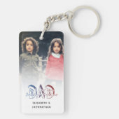 DAD Zoon & Dochter Quote Fotocollage Familienaam Sleutelhanger (achterkant)