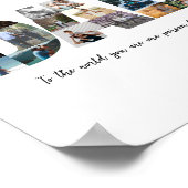 Dada 24 Photo Collage Gift voor de eerste Vaderdag Poster (Hoek)