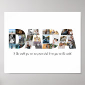 Dada 24 Photo Collage Gift voor de eerste Vaderdag Poster (Voorkant)