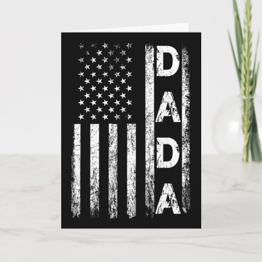 Dada Amerikaanse Vlag Retro Vaderdag 4 Juli F Kaart (Voorkant)