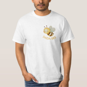 Dada Bee Watercolor Eerste Verjaardag Papa T-shirt