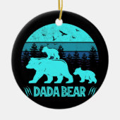 Dada Beer 2 Cubs papa van Twin Family Matching Keramisch Ornament (Voorkant)