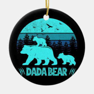 Dada Beer 2 Cubs papa van Twin Family Matching Keramisch Ornament