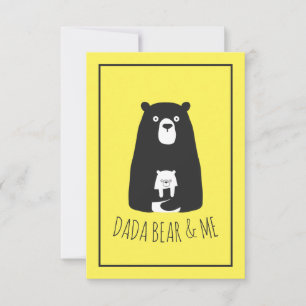 DADA BEER & IK   Vader Kinderen Dochter Zoon Dada  Bedankkaart