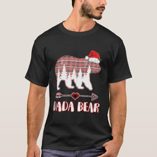 Dada Beer Kerstmis Pajama Red Pset Buffalo Famil T-shirt (Voorkant)