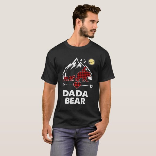 Dada Beer Kerstmis Pajama Red Pset Buffalo Famil T-shirt (Voorkant volledig)