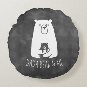 DADA-BEER & ME Pap Kinder Dochter Son Dada Beer Rond Kussen