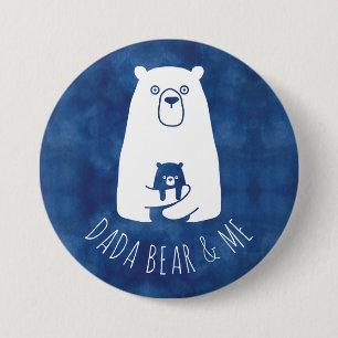 DADA-BEER & ME Pap Kinder Dochter Son Dada Beer Ronde Button 7,6 Cm
