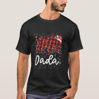 Dada Beer Red Plaid Christmas Pajama Merry Xmas Fa T-shirt